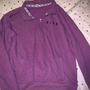 pink brand quarter zip